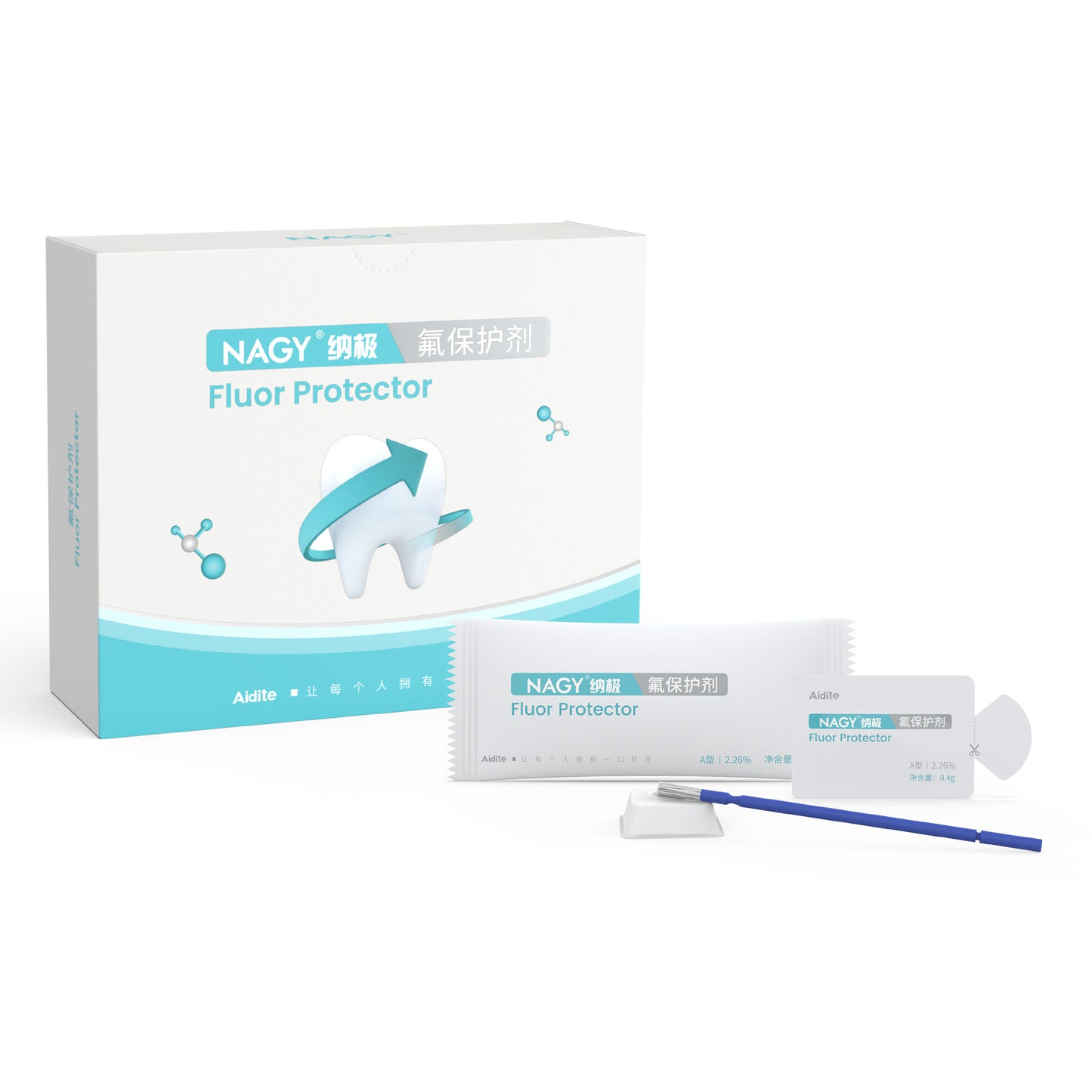 NAGY Fluor Protector 0.4g, Apply to Teeth for Caries Prevention