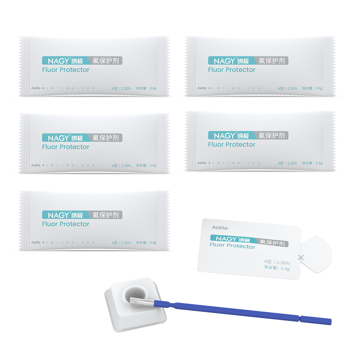 NAGY Fluor Protector 0.4g, Apply to Teeth for Caries Prevention